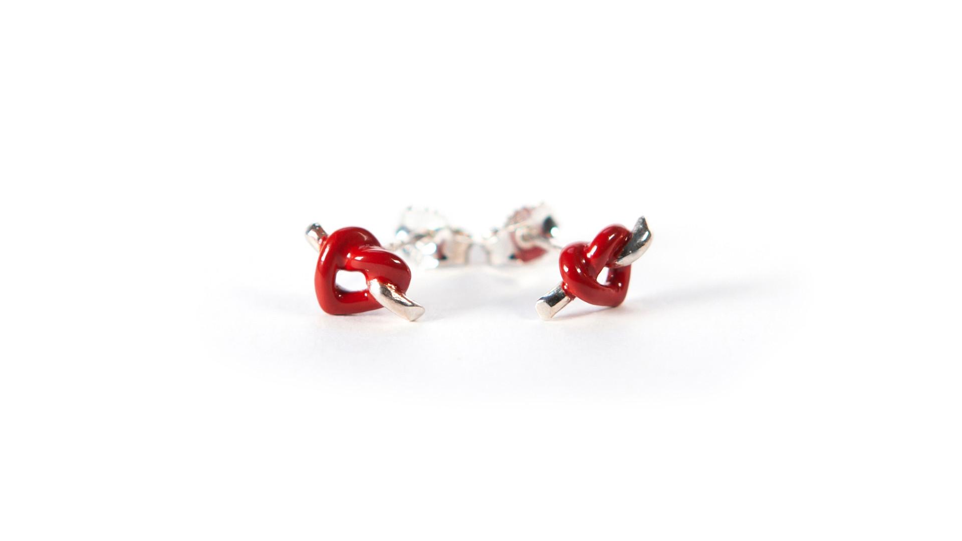 Orecchini Nodo del CUORE STUD